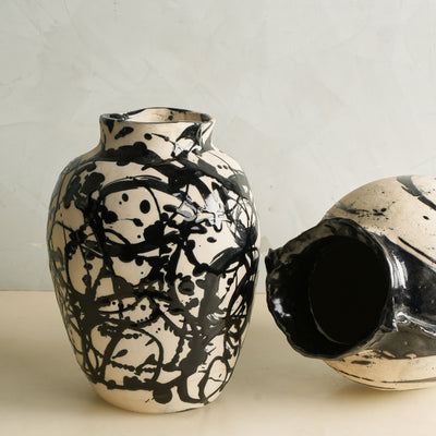 Roman Pollock Black Vase