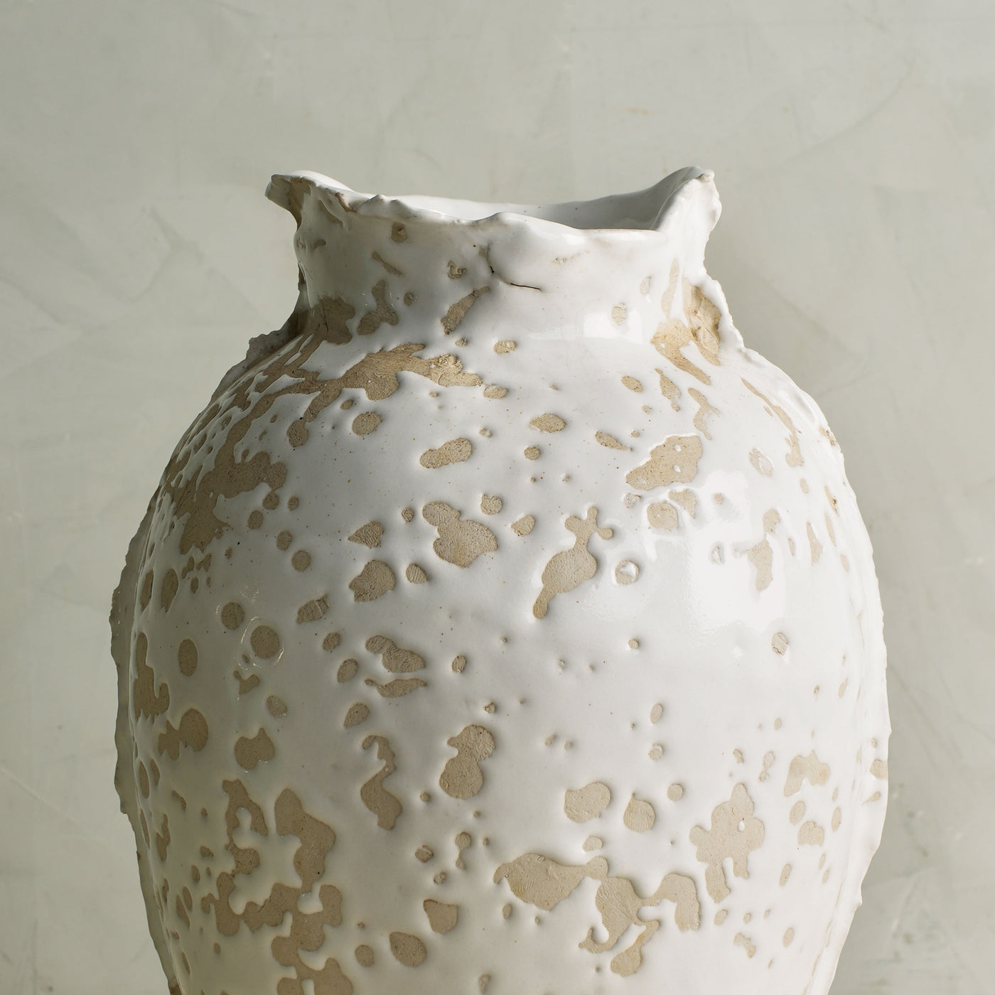 Roman White Crawl Vase