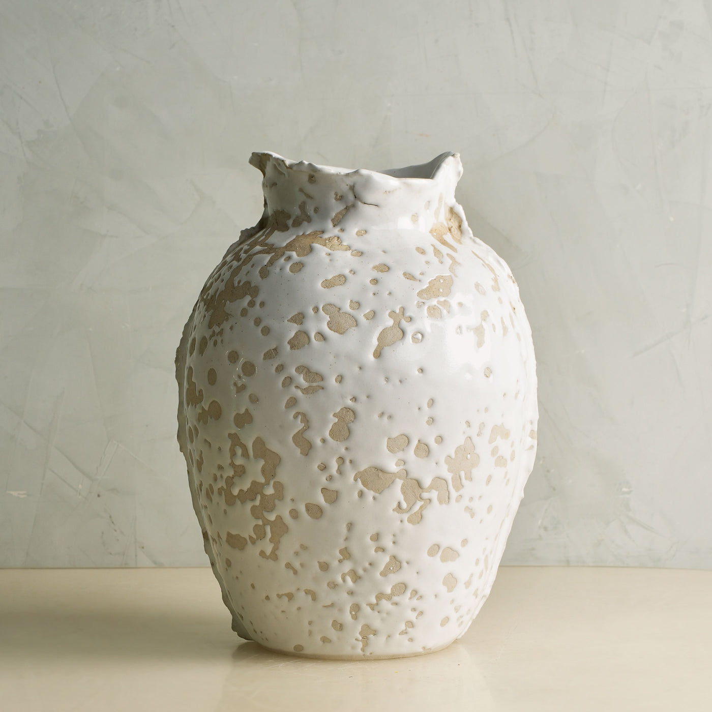 Roman White Crawl Vase