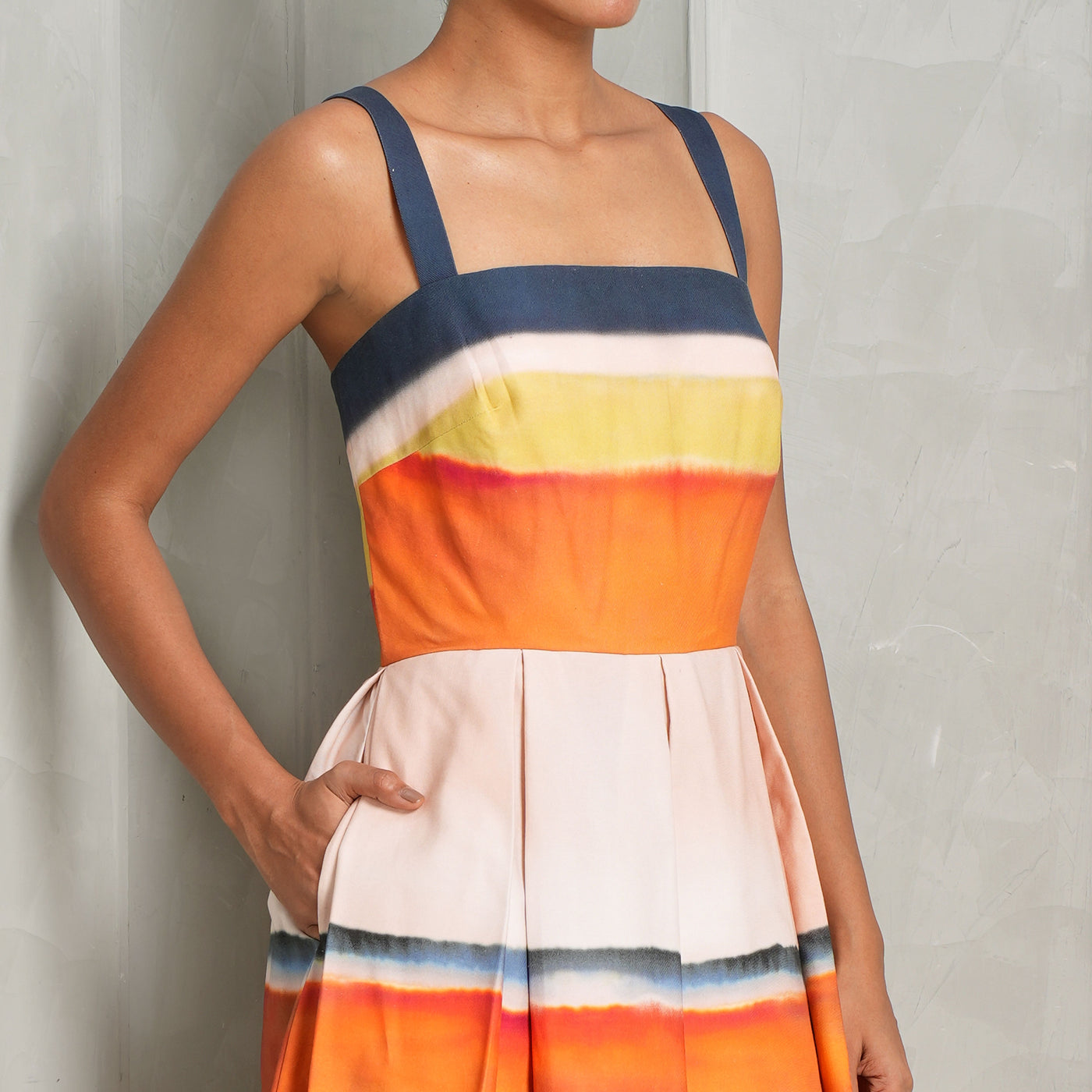 rothko print cotton short dress