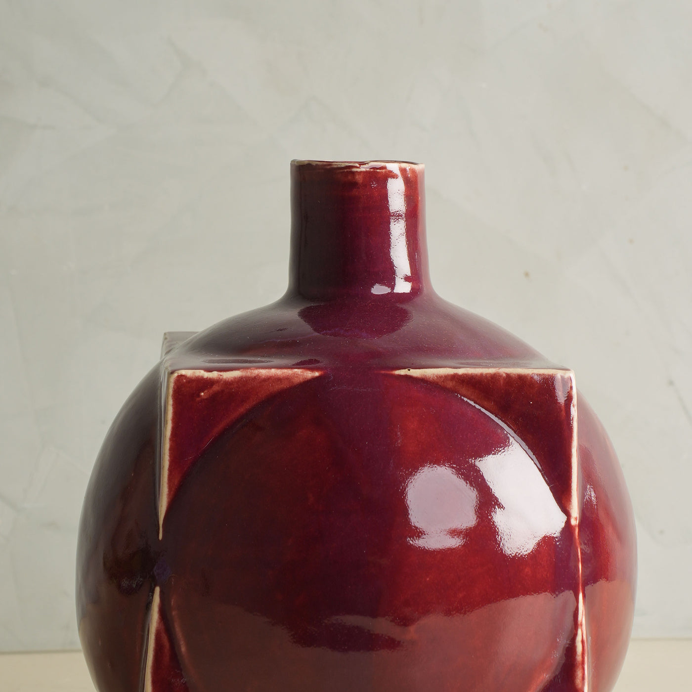 Ruby Red Dual Shape Vase