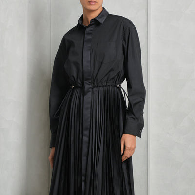 Lilipretty Cristina Flowy Belt Wrap Pleated Midi Dress | Pleated midi dress,  Long sleeve dress, Long sleeve midi dress