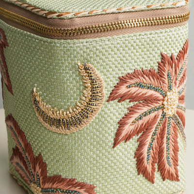 Nomada Hand Embroidered Green Keep Palm Box Bag