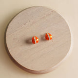 Peach Diamond Earrings orange