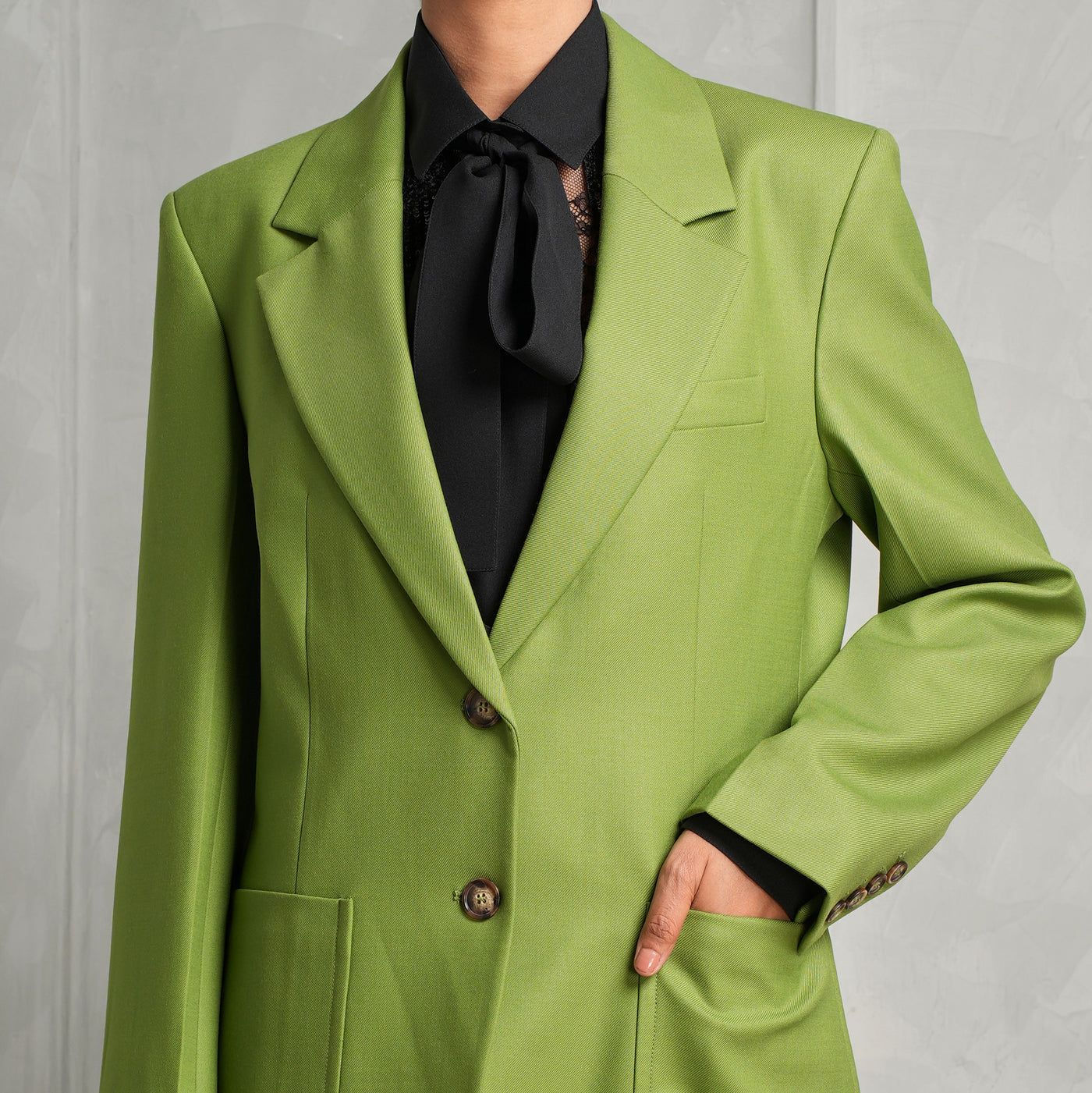 VICTORIA BECKHAM green blazer jacket