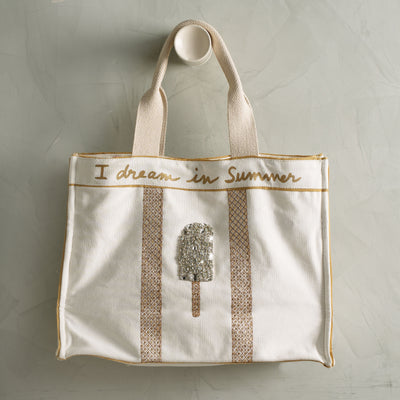 Artchives White Cotton Canvas Trio Tote Bag