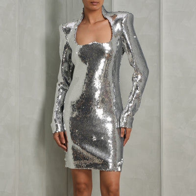 Axes Sequins Mini Dress