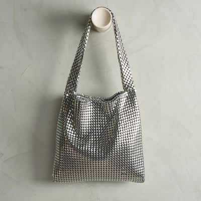 Rabanne Silver Pixel Bag