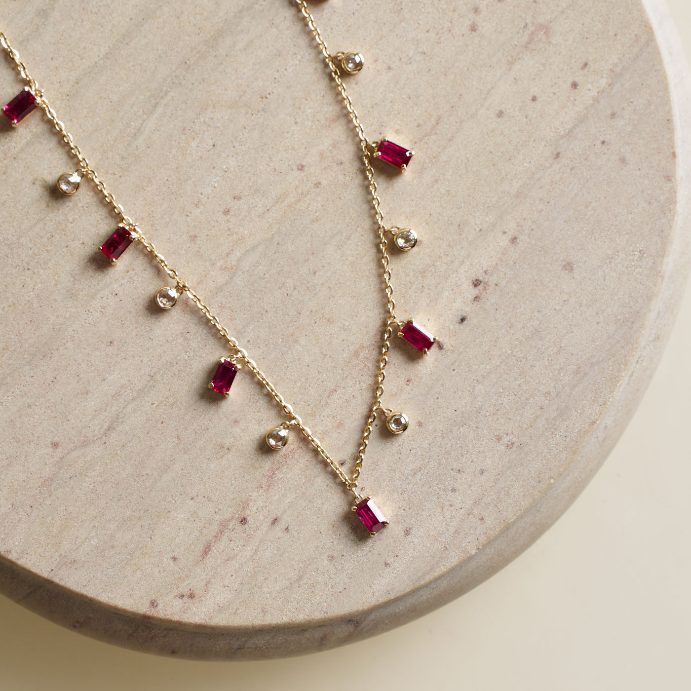 Dangler Ruby Necklace