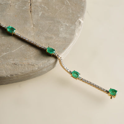 SIMSUM FINE JEWELLERY zambian emerald bracelet