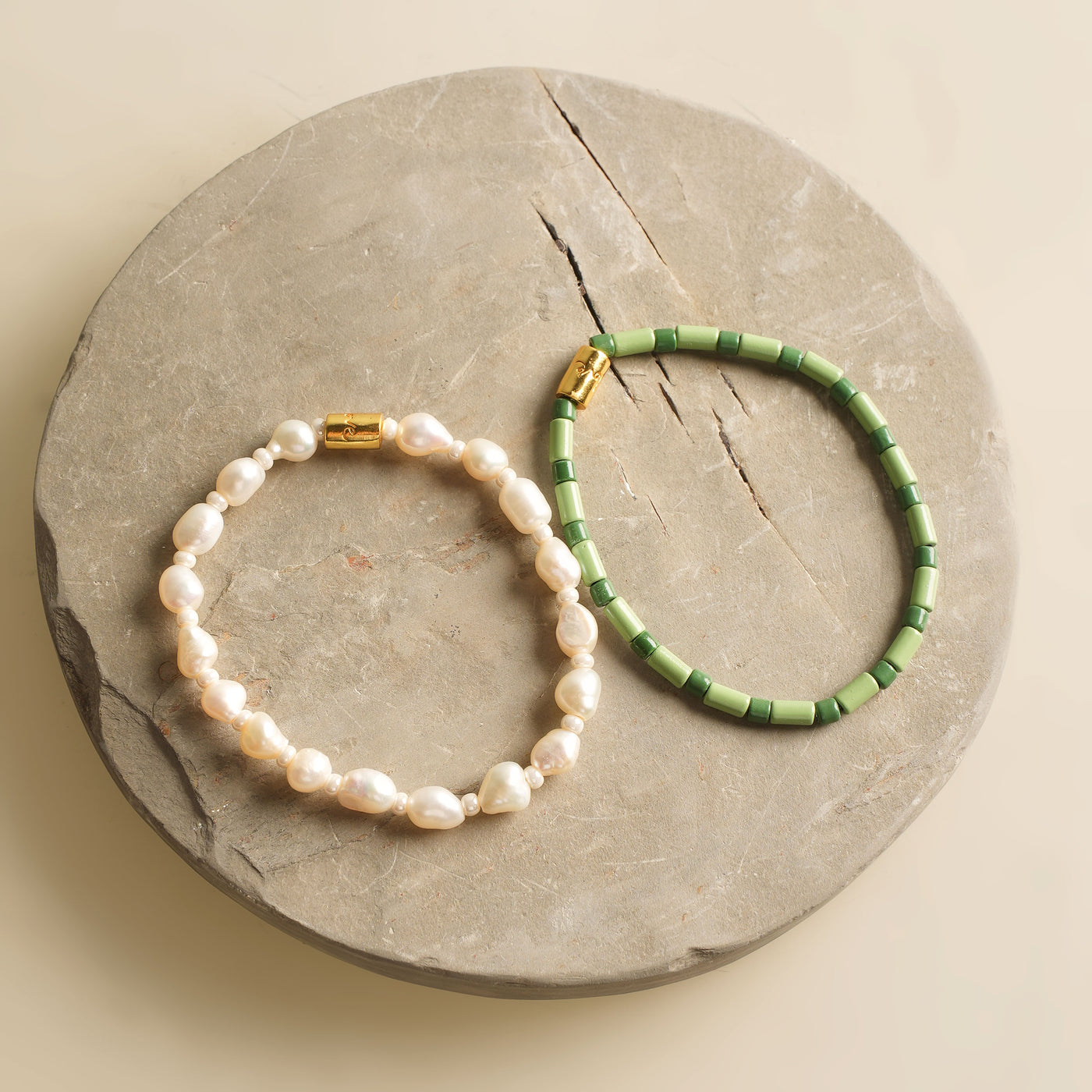 Love Letter Green Coco Bracelet Set