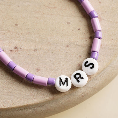 Love Letter Purple Mrs. Bracelet