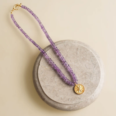 Love Letter Amethyst Star Necklace