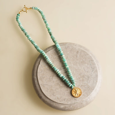 Love Letter Green Amazonite Star Necklace