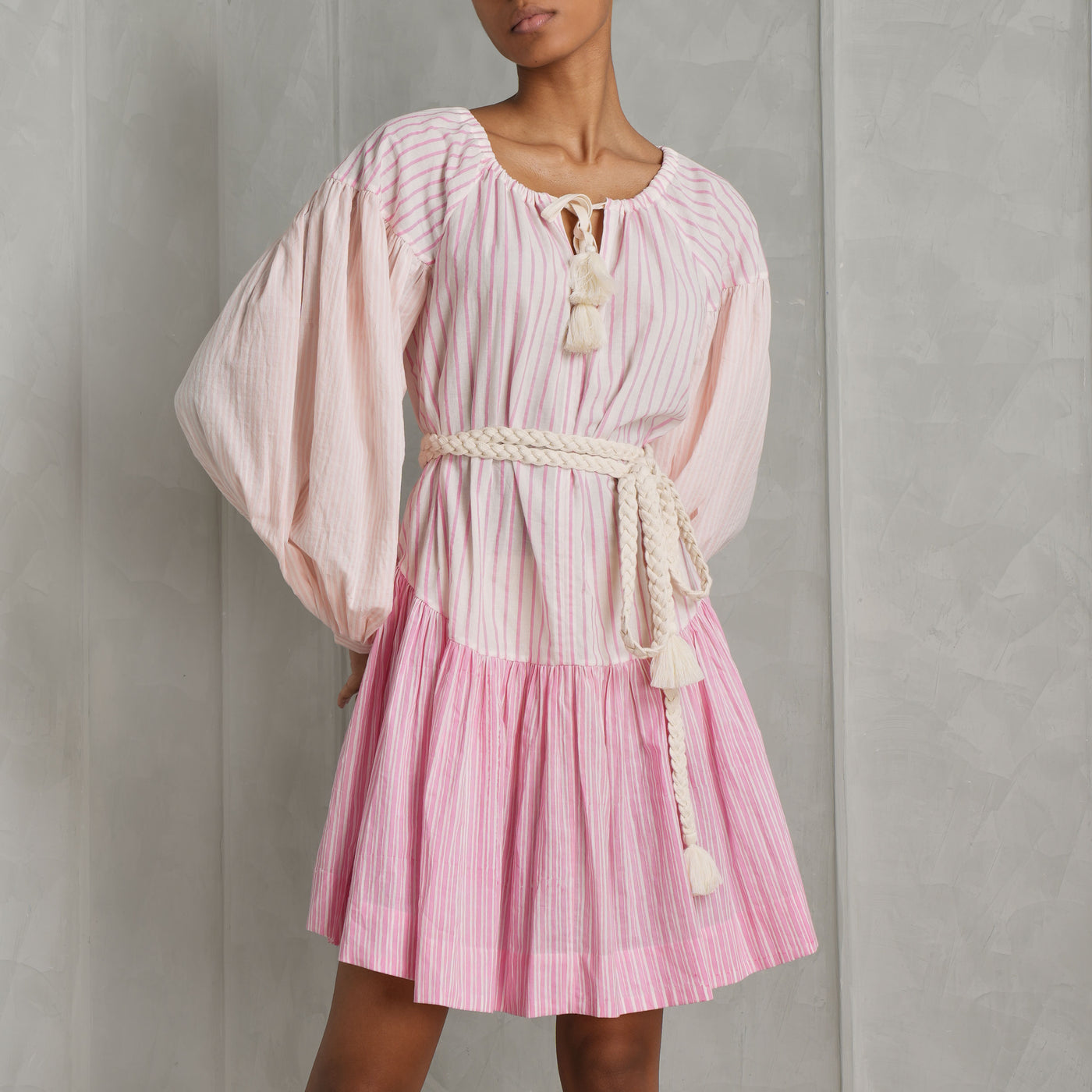 Aish Life pink belted dress
