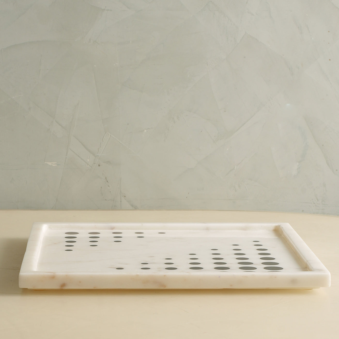 Square Dot Marble Platter