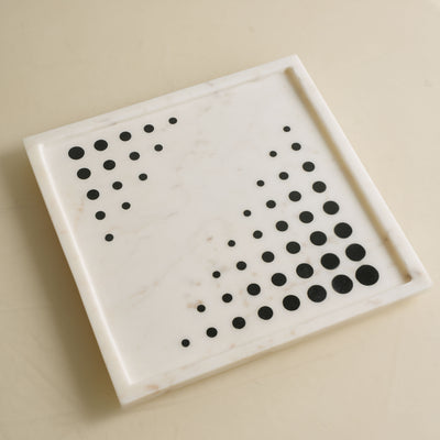 Square Dot Marble Platter