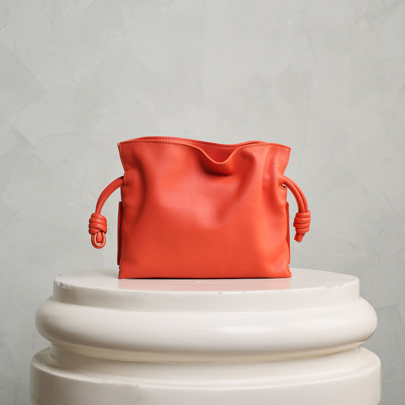 LOEWE Flamenco Mini orange clutch bag