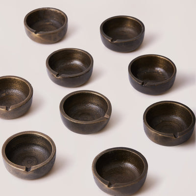 Brass color tealight holder by fleck
