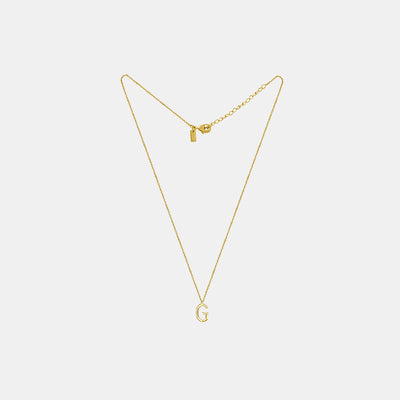 LUNAYA Initial Chain Necklace gold color Lunaya G Pop Initial Chain Necklace