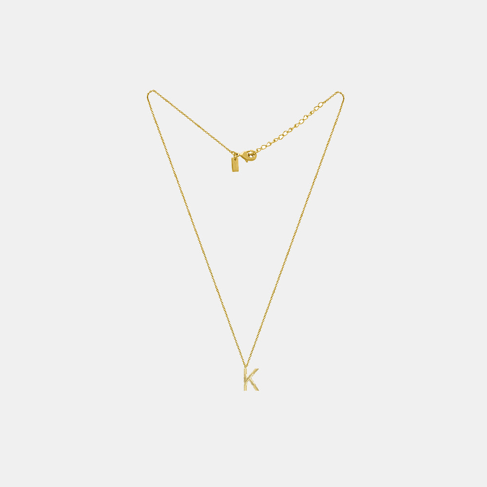 LUNAYA Initial Chain Necklace gold plated 