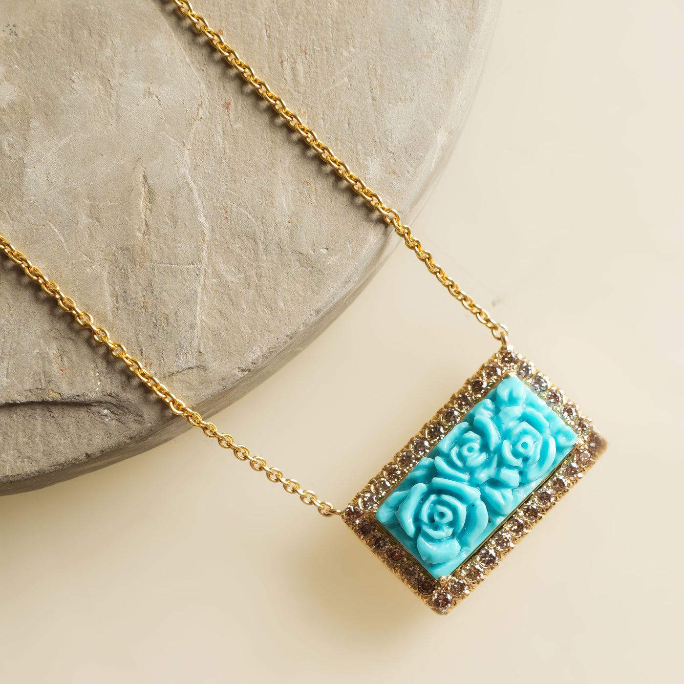 Floral Turquoise Pendant