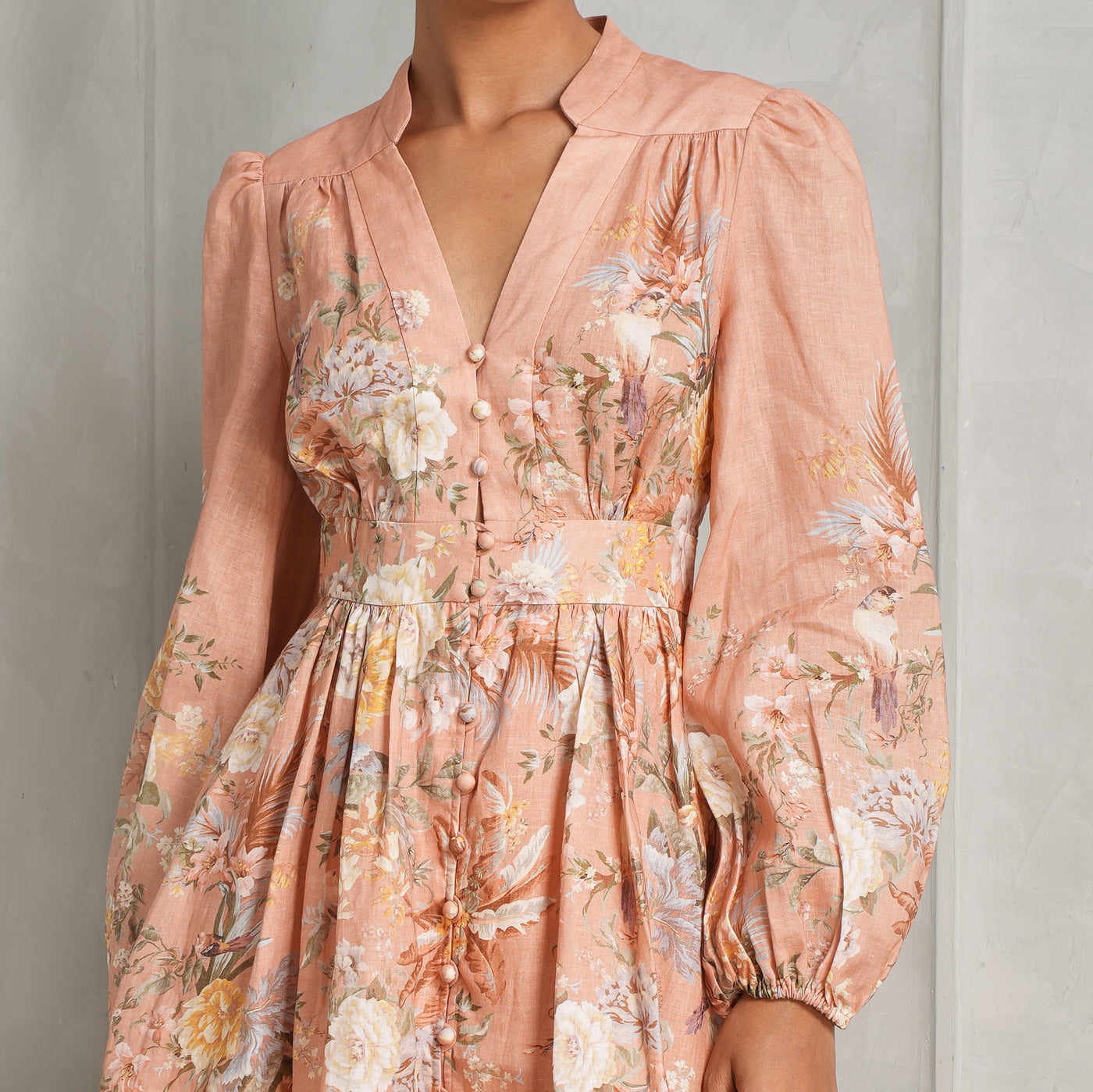 Zimmermann Tallow Plunge Dress