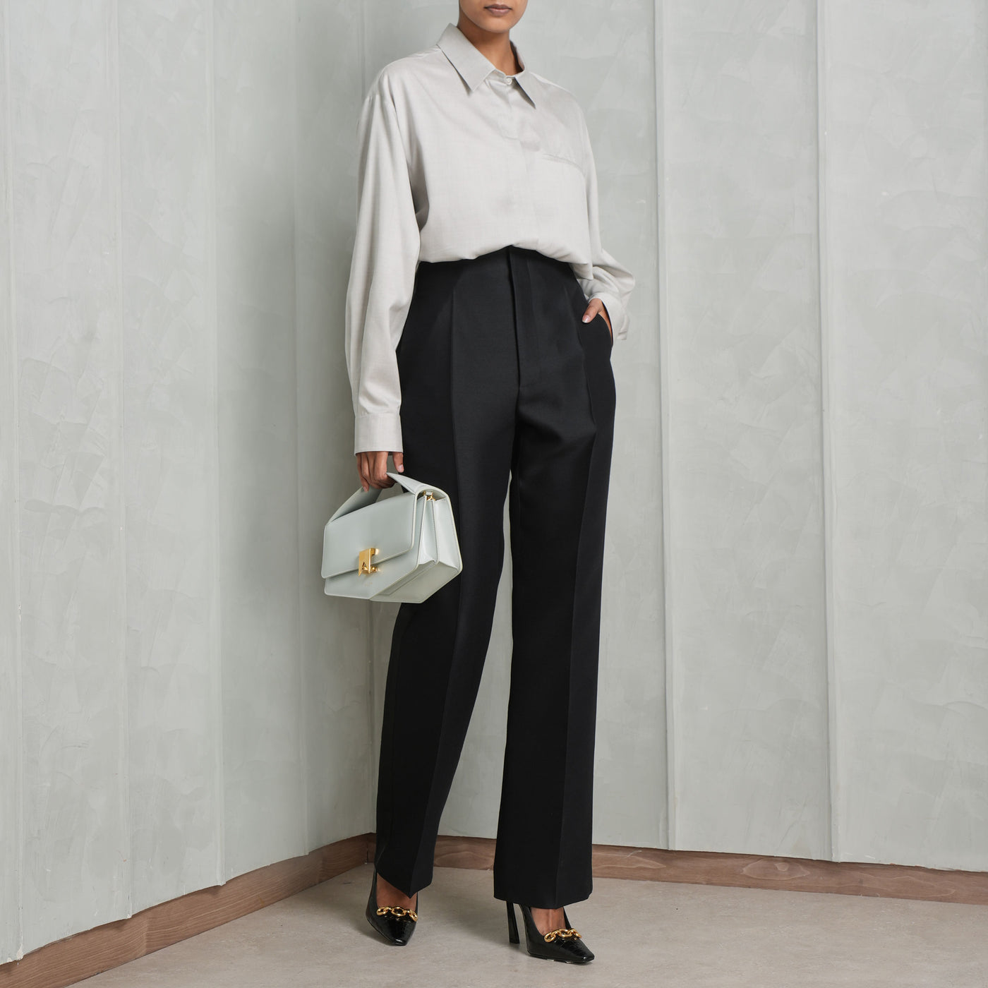 THE ROW black hecto tailored pants