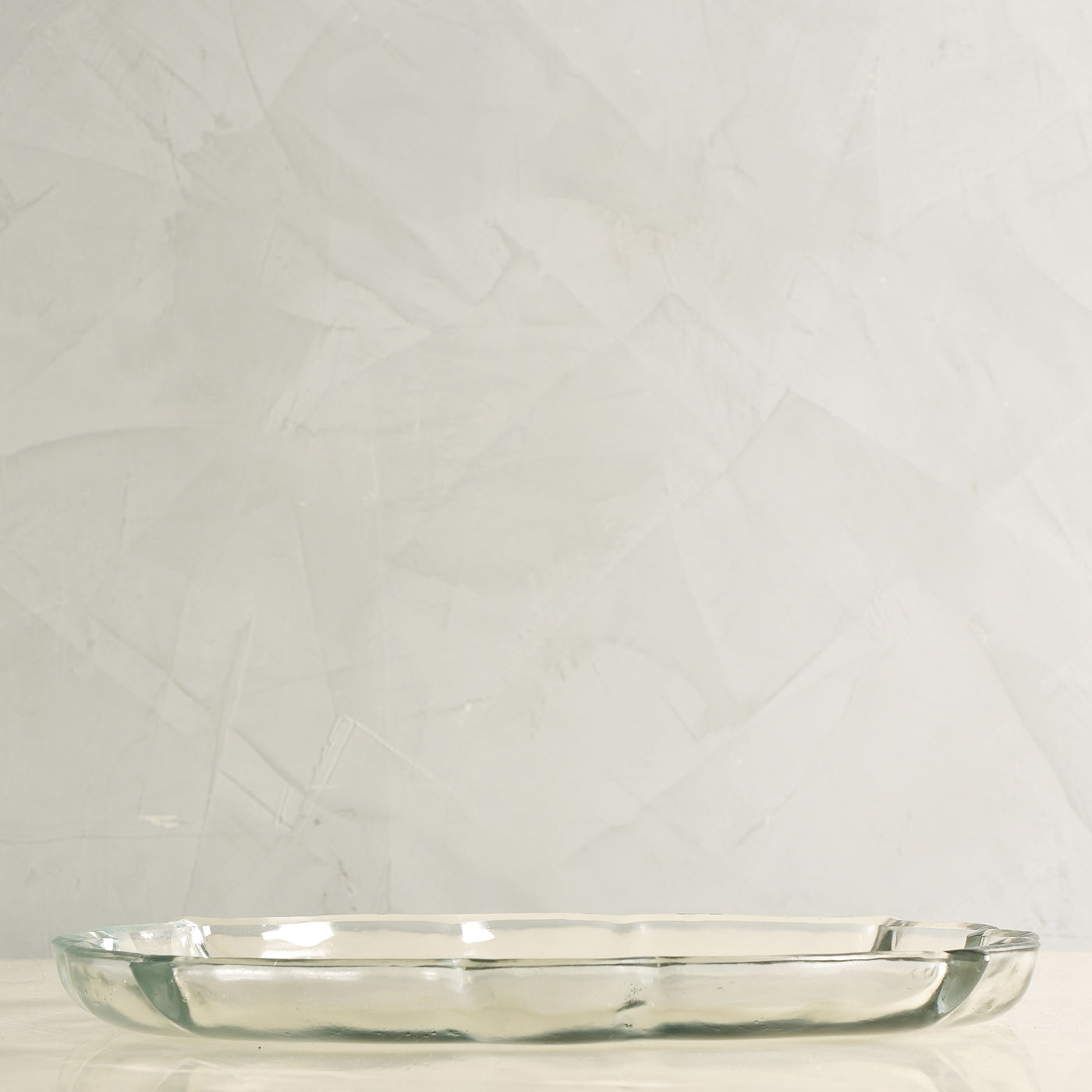 ECRU Arabesque Glass Plate platter 
