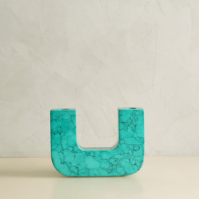 Turquoise Horizontal Candle Stand