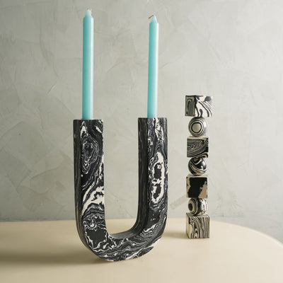 U Shape Resin Candle Stand