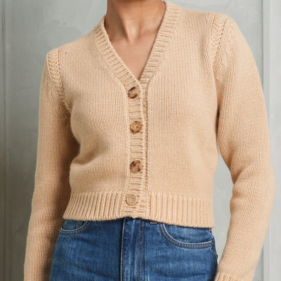 Chloé V-Neck Cardigan Cashmere and Cotton