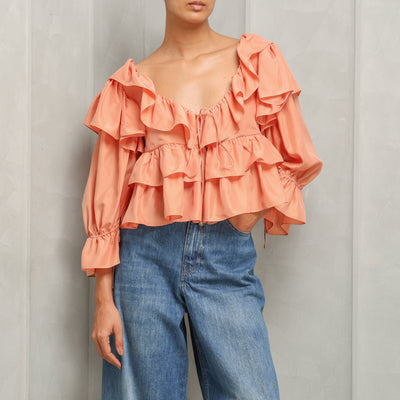 Cropped Ruffle Top