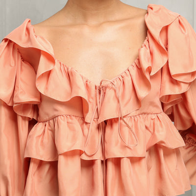 Cropped Ruffle Top