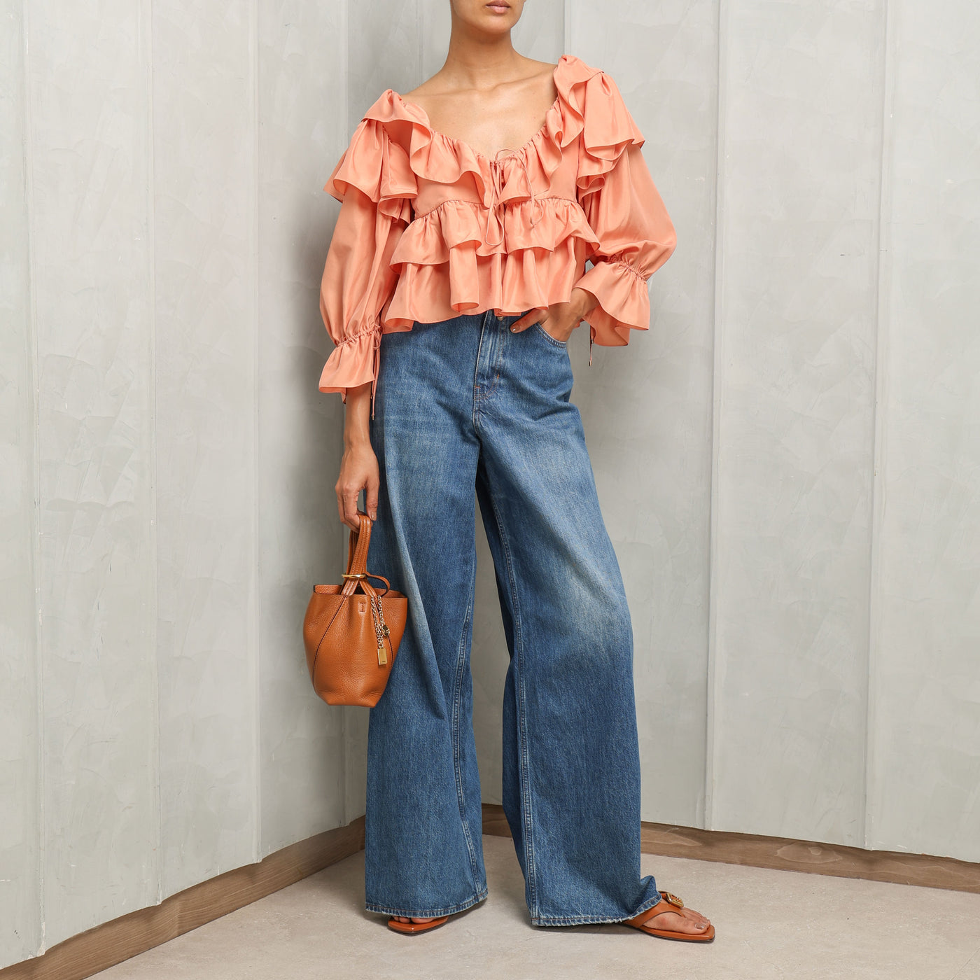 Cropped Ruffle Top