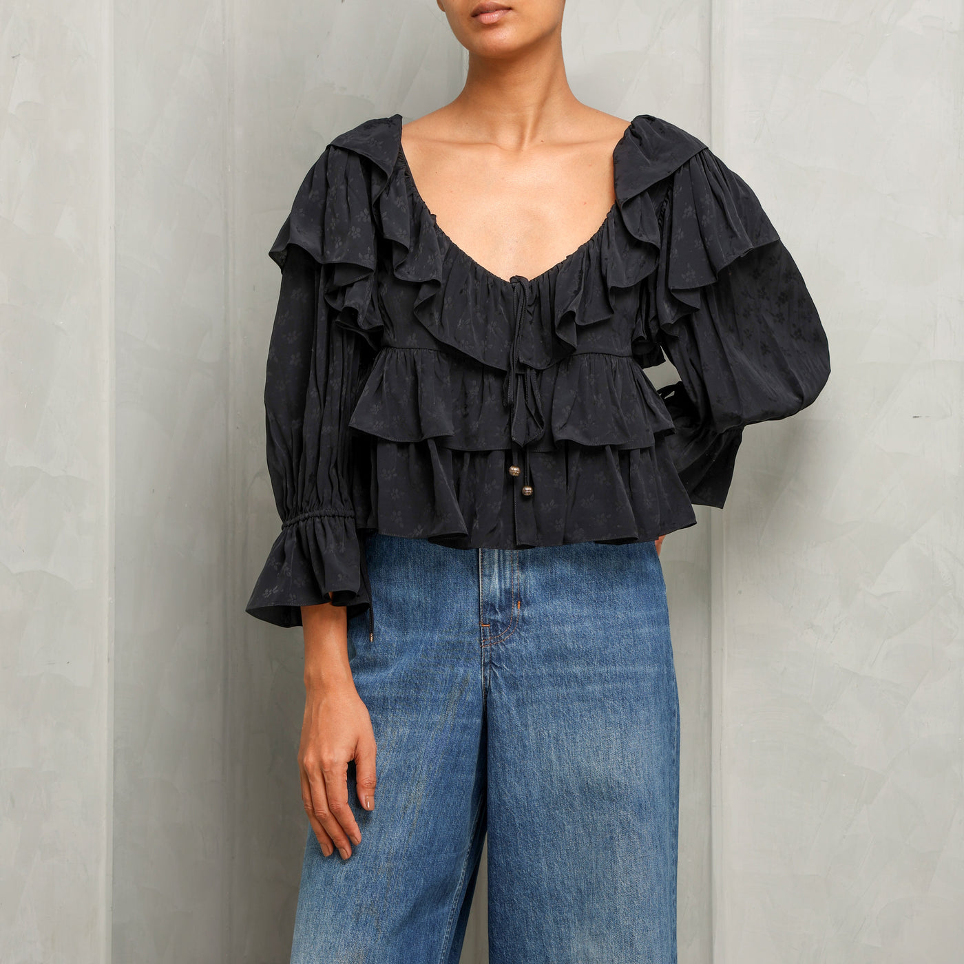 Cropped Ruffle Top