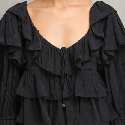 Cropped Ruffle Top