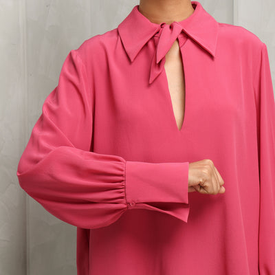 Scarf-tie blouse