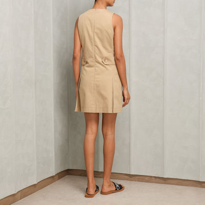 Lace-up pinafore dress