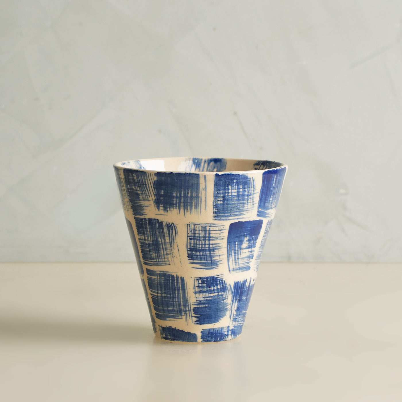 Blue Grid Tumbler