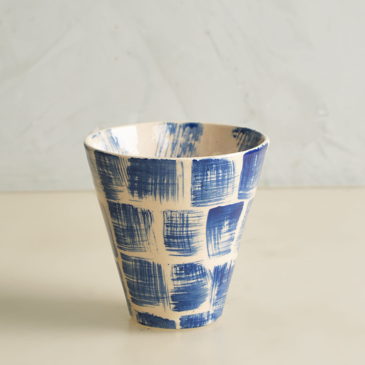 Blue Grid Tumbler
