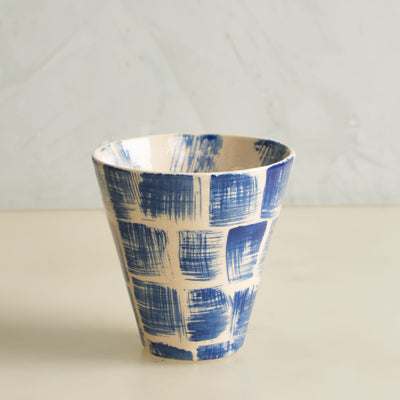 Blue Grid Tumbler