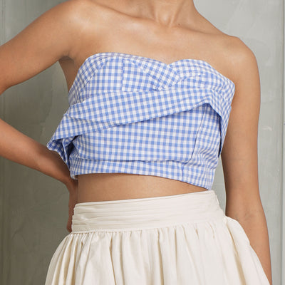 NACKIYÉ Checkered Forbidden Bustier Top