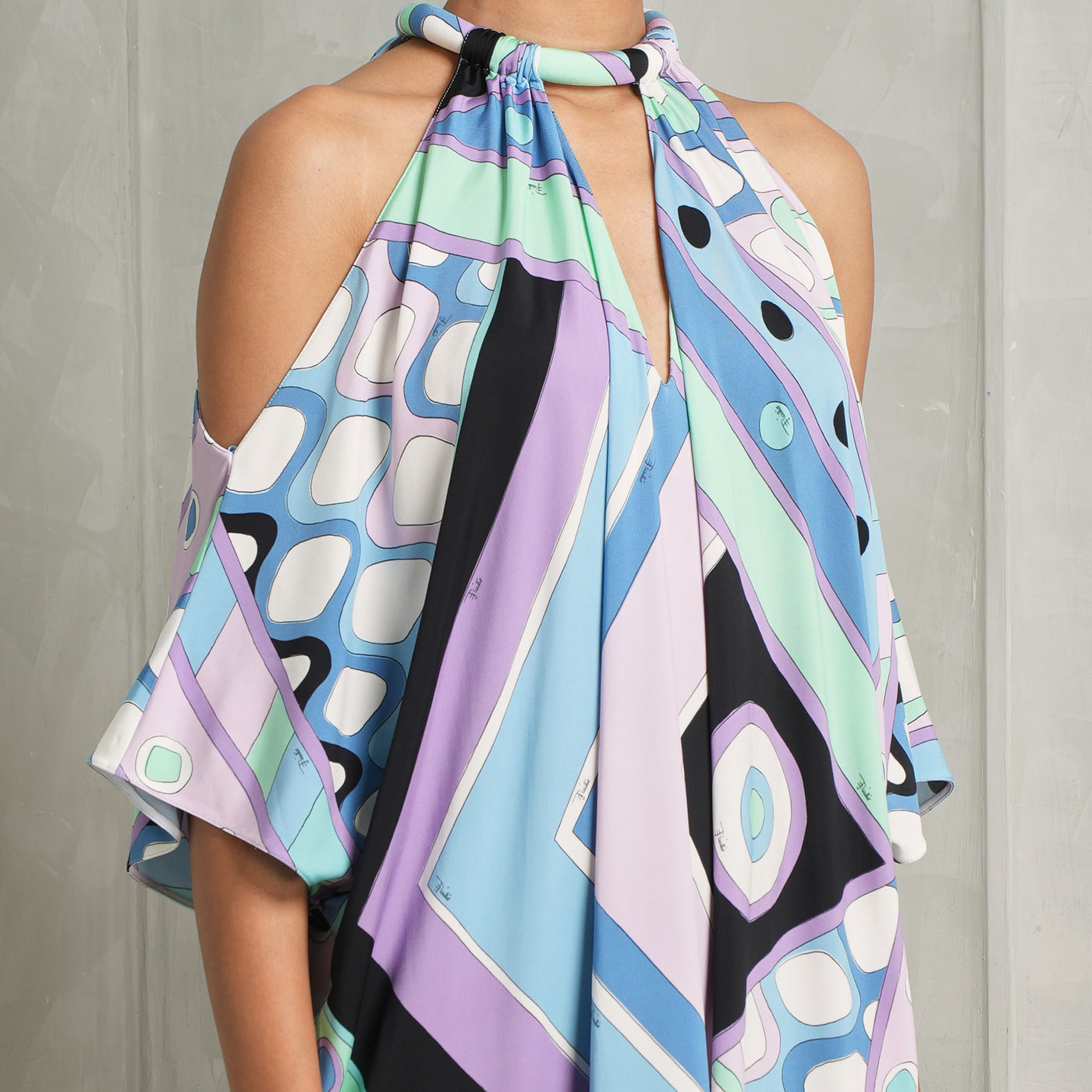 PUCCI Vivara Printed Draped Kaftan Dress