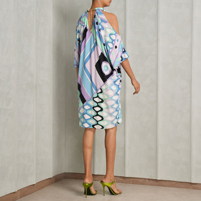 PUCCI Straight Hem Printed Draped Kaftan Dress