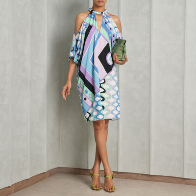 PUCCI Multicolor Printed Draped Kaftan Dress