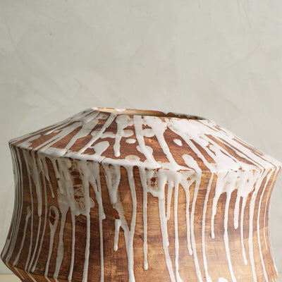 Brown Glaze Drip Vase