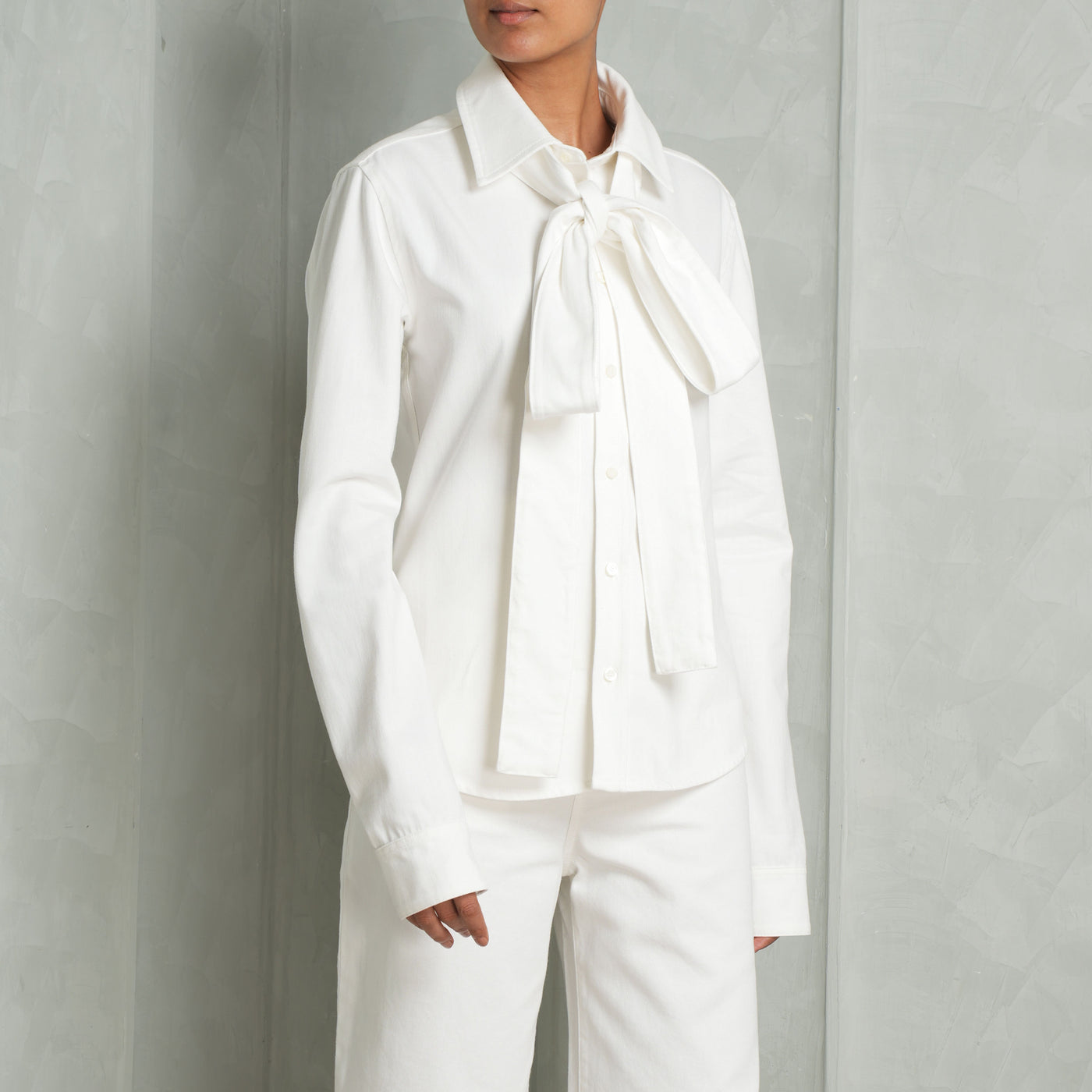 LOEWE Bow shirt white cotton stylish