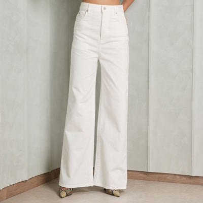 LOEWE High waisted jeans white long 