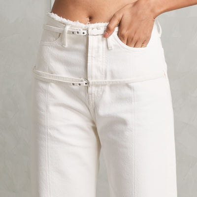 JACQUEMUS white belted pants